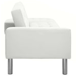 Sofa Bed Artificial Leather White
