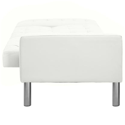 Sofa Bed Artificial Leather White