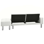 Sofa Bed Artificial Leather White
