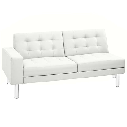 Sofa Bed Artificial Leather White