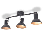 Ceiling Lamp for 3 Bulbs E27 Black and Gold