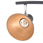 Ceiling Lamp for 3 Bulbs E27 Black and Gold