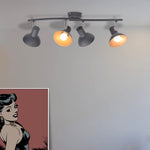 Ceiling Lamp for 4 Bulbs E27 Black and Gold