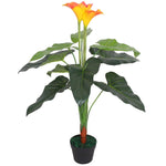 Artificial Calla Lily Plant with Pot 85 cm Red and Yellow