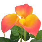 Artificial Calla Lily Plant with Pot 85 cm Red and Yellow