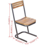 Dining Chairs 6 pcs Solid Teak Wood