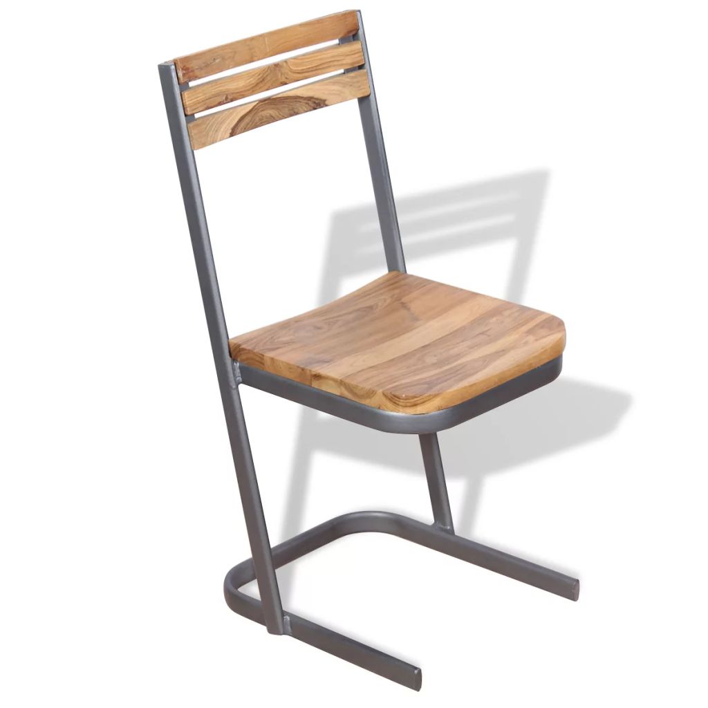 Dining Chairs 6 pcs Solid Teak Wood
