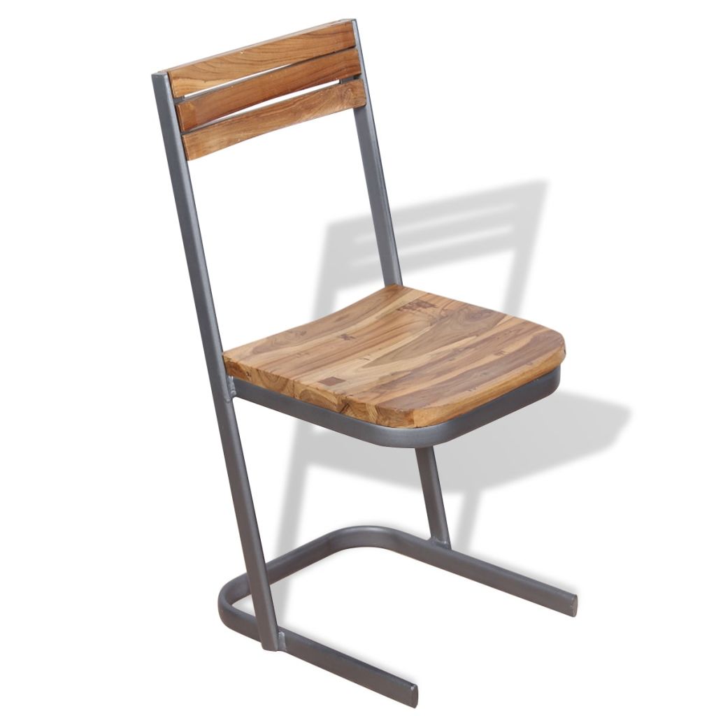 Dining Chairs 6 pcs Solid Teak Wood