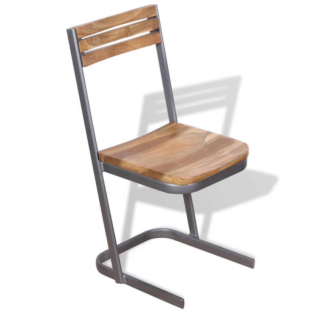 Dining Chairs 6 pcs Solid Teak Wood