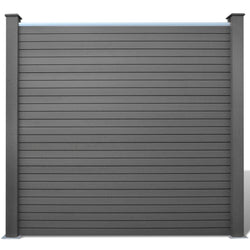 Garden Fence Panels 3 pcs WPC 538 cm Grey