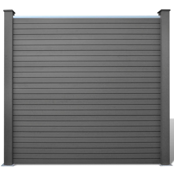  Garden Fence Panels 3 pcs WPC 538 cm Grey
