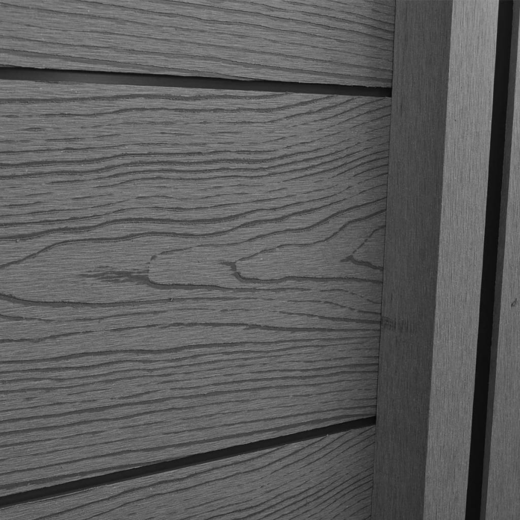 Garden Fence Panels 4 pcs WPC 715 cm Grey