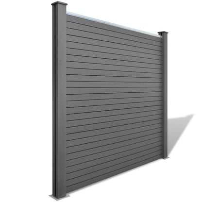 Garden Fence Panels 4 pcs WPC 715 cm Grey