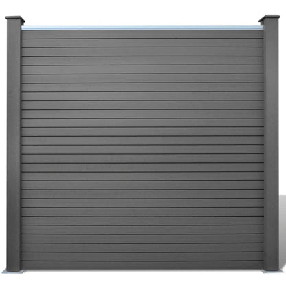 Garden Fence Panels 4 pcs WPC 715 cm Grey