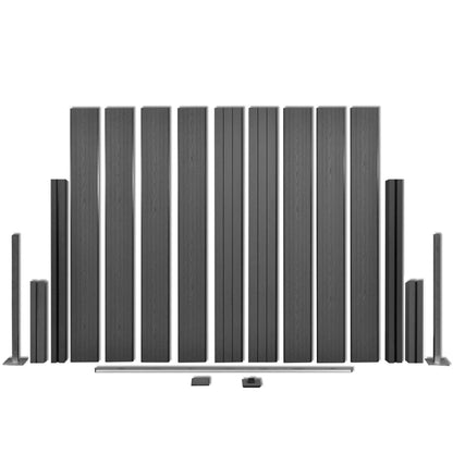 Garden Fence Panels 4 pcs WPC 715 cm Grey