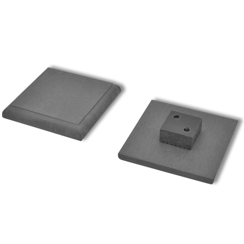 Garden Fence Panels 4 pcs WPC 715 cm Grey
