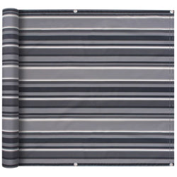 Balcony Screen Oxford Fabric 75x600 cm Stripe Grey