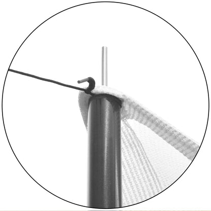 Sunshade Tarp with Poles HDPE Square 4x4 m White