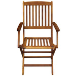 Folding Outdoor Chairs 2 pcs Solid Acacia Wood