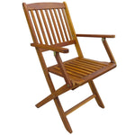 Folding Outdoor Chairs 2 pcs Solid Acacia Wood