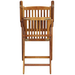 Folding Outdoor Chairs 2 pcs Solid Acacia Wood