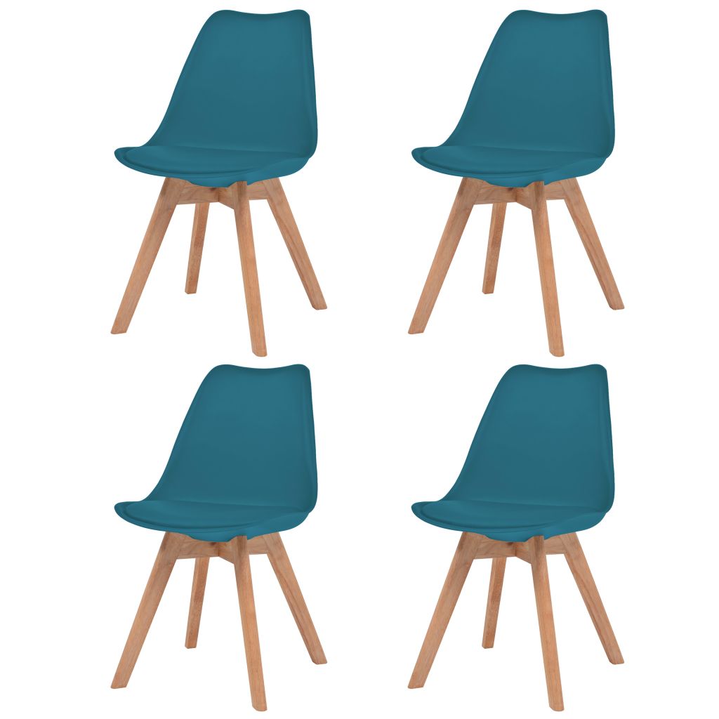 Dining Chairs 4 pcs Turquoise Faux Leather