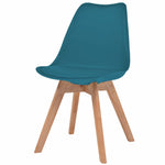 Dining Chairs 4 pcs Turquoise Faux Leather