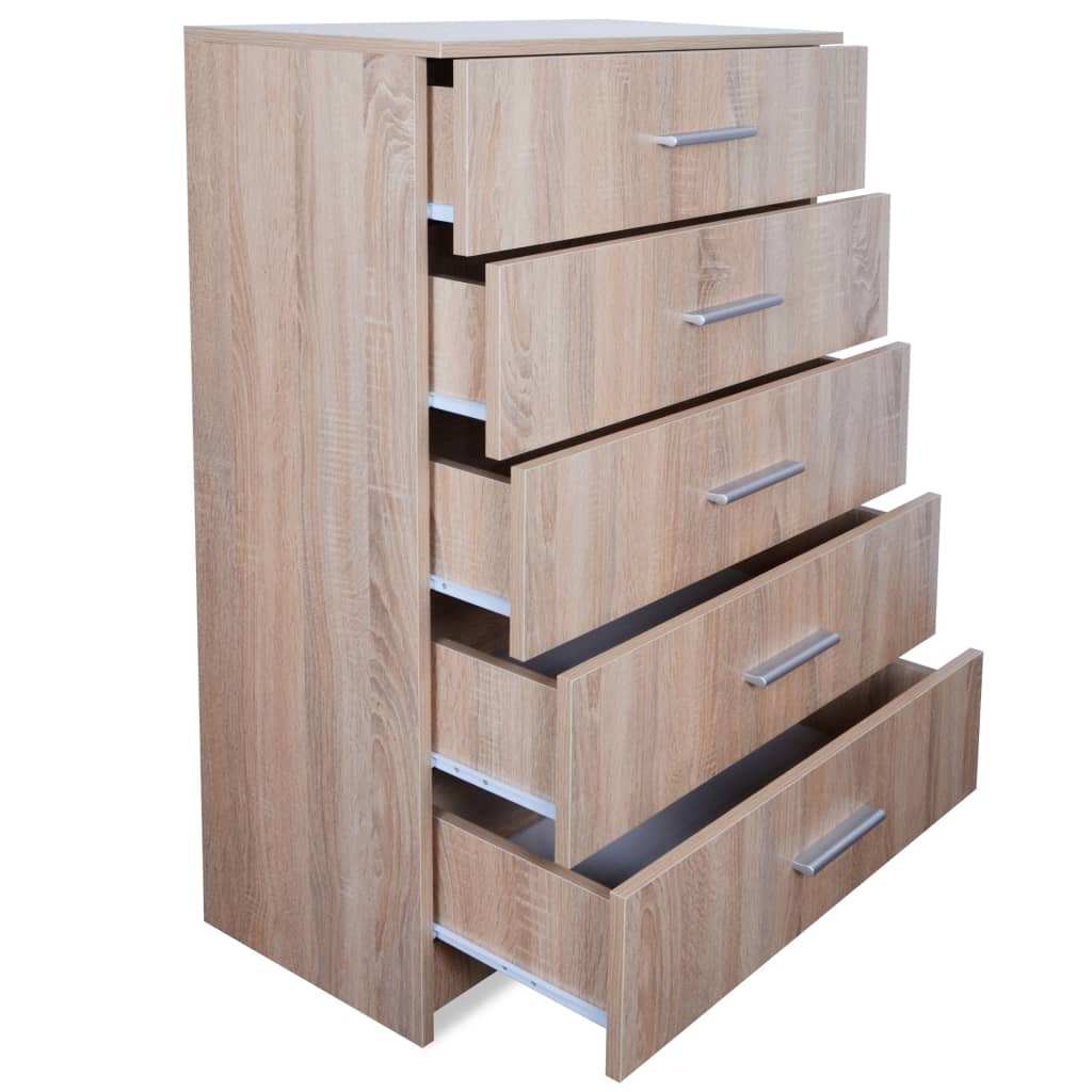 Storage Cabinet Chipboard 71x35x108 cm Oak