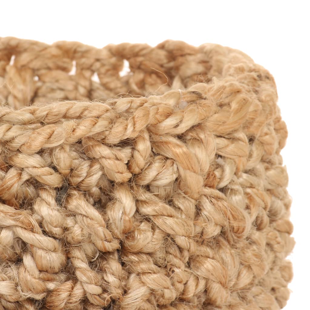 Storage Basket Set 3 Pieces Handmade Jute Natural