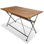 5 Piece Folding Outdoor Dining Set Solid Acacia Wood