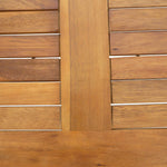 5 Piece Folding Outdoor Dining Set Solid Acacia Wood