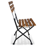 5 Piece Folding Outdoor Dining Set Solid Acacia Wood