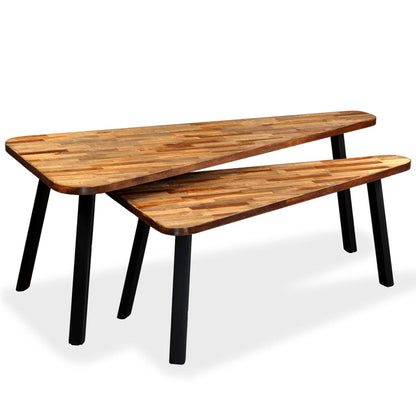 Coffee Table Set 2 Pieces Reclaimed Teak