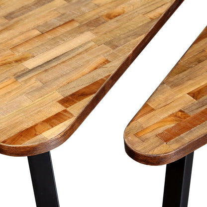 Coffee Table Set 2 Pieces Reclaimed Teak