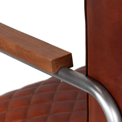 Armchair Dark Brown Genuine Leather