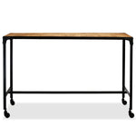 Dining Table Solid Mango Wood and Steel 120x60x76 cm