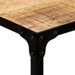Dining Table Solid Mango Wood and Steel 120x60x76 cm
