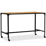 Dining Table Solid Mango Wood and Steel 120x60x76 cm