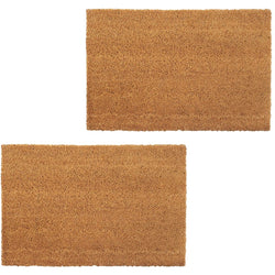Doormats 2 pcs Coir 24 mm 50x80 cm Natural