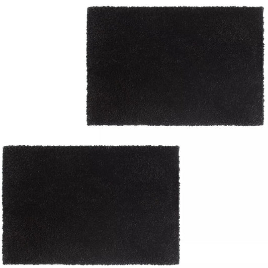 Doormats 2 pcs Coir 17 mm 40x60 cm Black