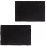Doormats 2 pcs Coir 17 mm Black