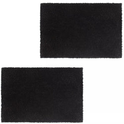 Doormats 2 pcs Coir 17 mm 40x60 cm Black
