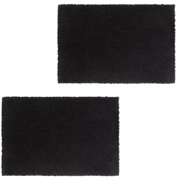  Doormats 2 pcs Coir 17 mm Black