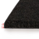 Doormats 2 pcs Coir 17 mm Black