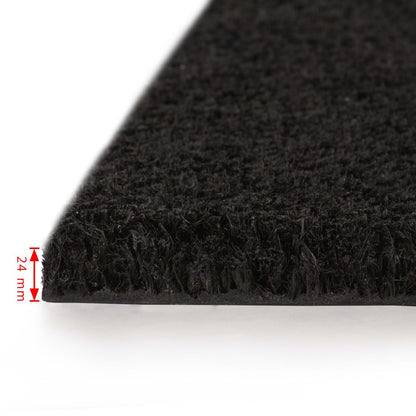 Doormat Coir 24 mm 100x200 cm Black