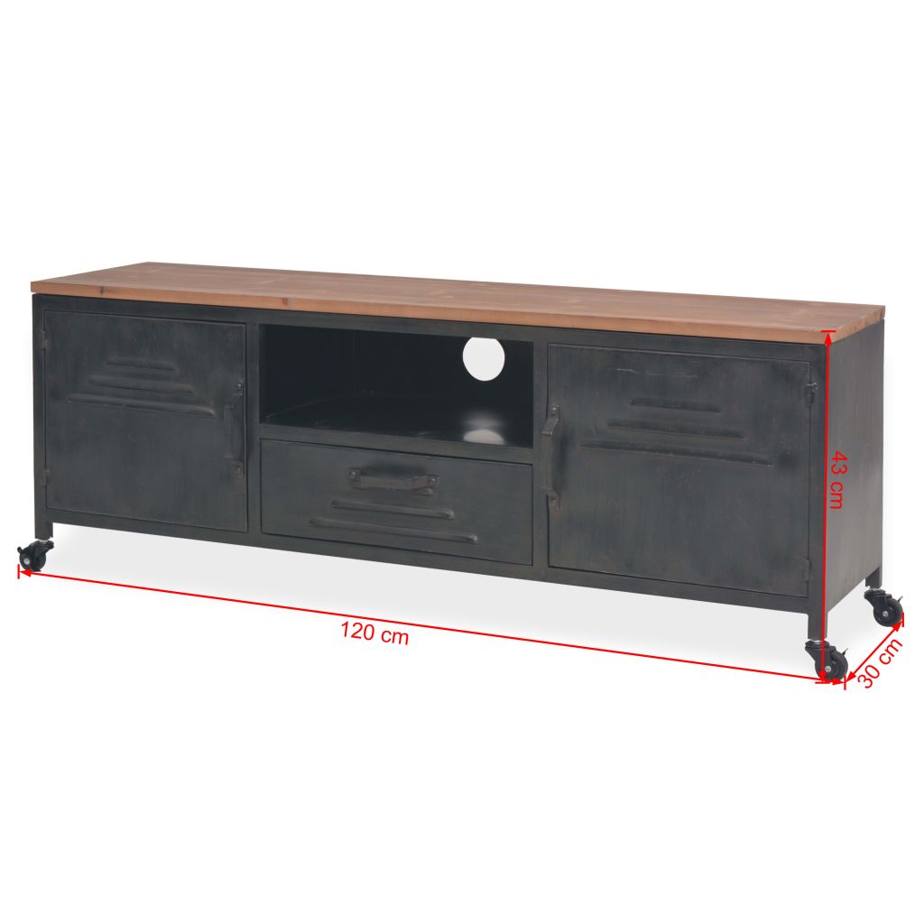Tv Cabinet 120X30X43 Cm Black