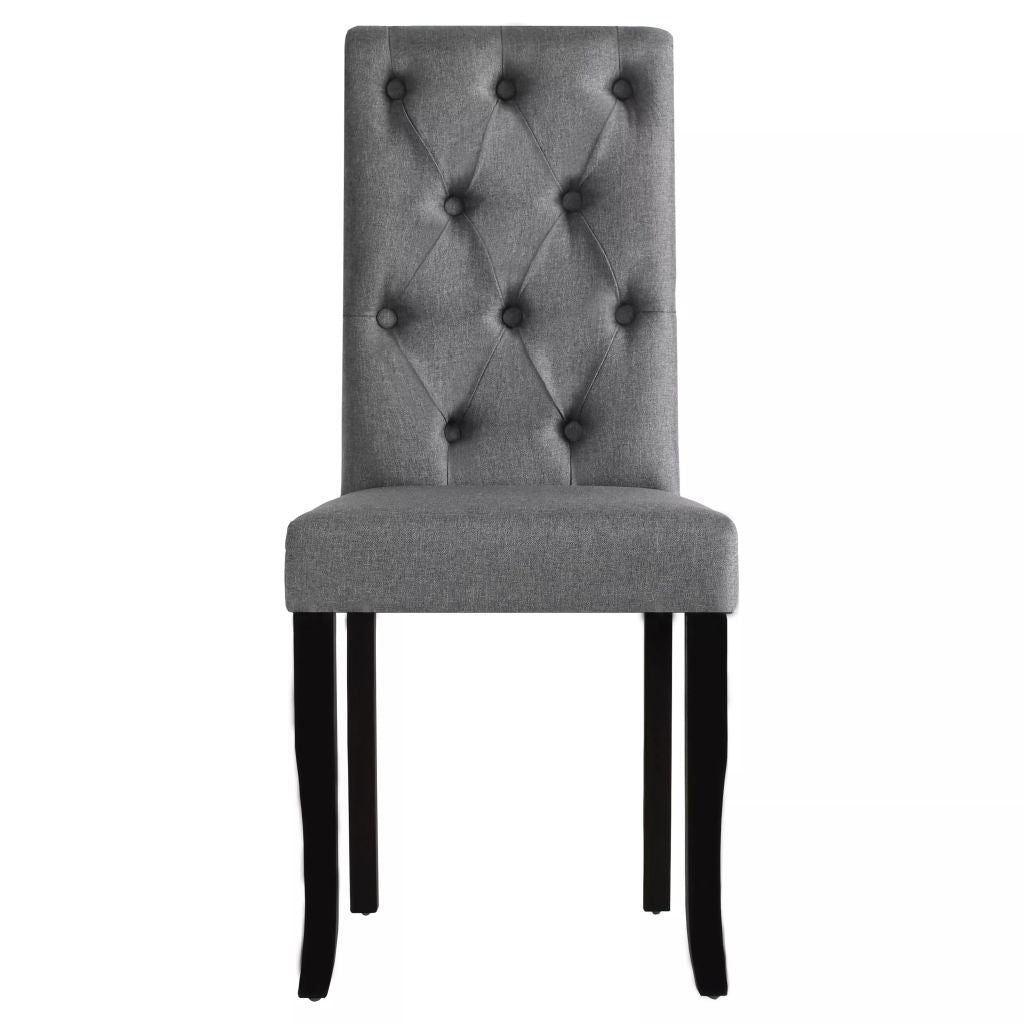 Dining Chairs 2 pcs Dark Grey Fabric