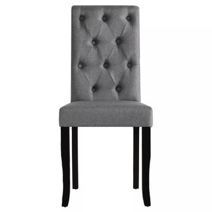 Dining Chairs 2 pcs Dark Grey Fabric