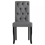 Dining Chairs 2 pcs Dark Grey Fabric