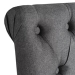 Dining Chairs 2 pcs Dark Grey Fabric